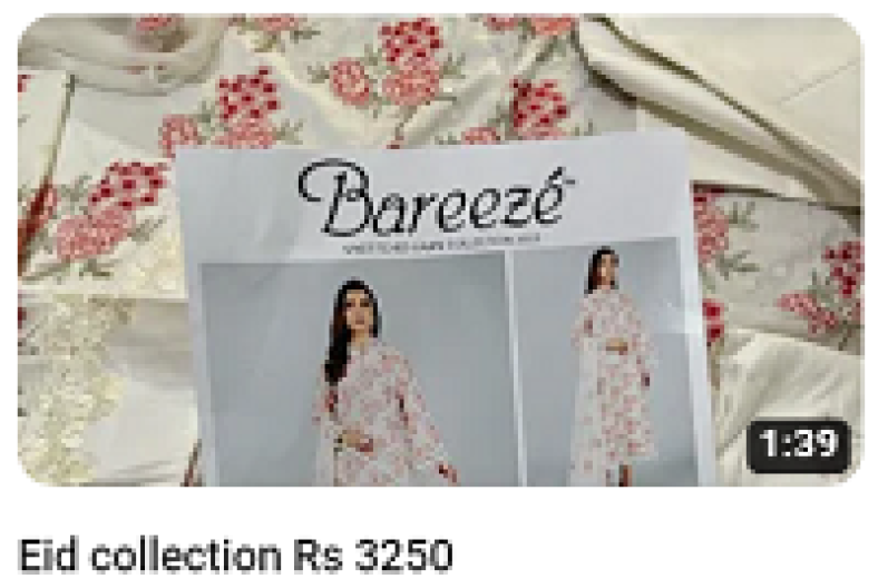 Bareeze Eid Dress Video