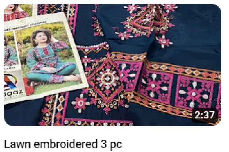 Lawn Embroidered 3Pcs Video