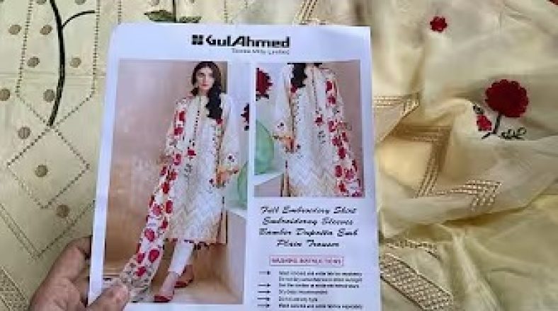 Gul Ahmed Lawn With Chiffon Dupatta