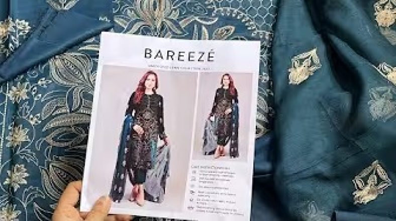 Bareeze Lawn With Chiffon Dupatta