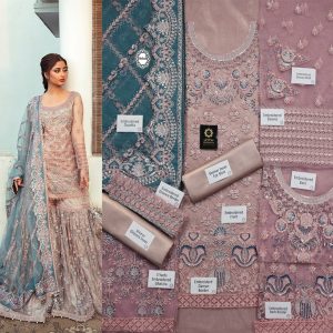 Faiza Saqlain Tea Pink Formal Wedding Dress