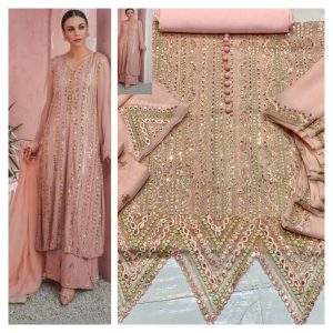 Chiffon Heavy Embroidered Dress By Laam