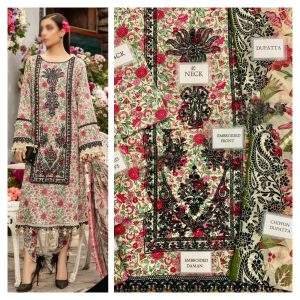 Printed and Embroidered Lawn Dress Code: MBL-MPT-2113A