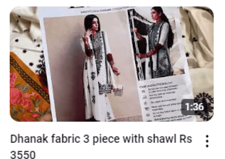Dhanak 3 Pcs with Shawl Online Shopping Video