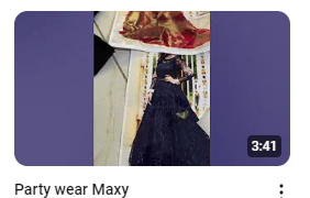 Elegant Net Embroidered Party Wear Maxy Demo Video