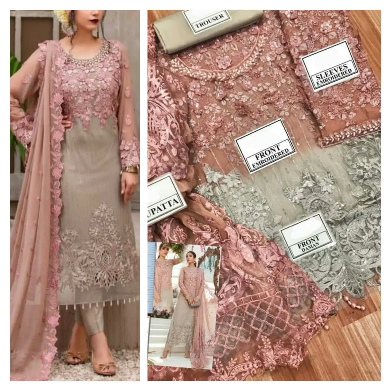 Embellished Hand Work and Sequence Work Dress - Image 2