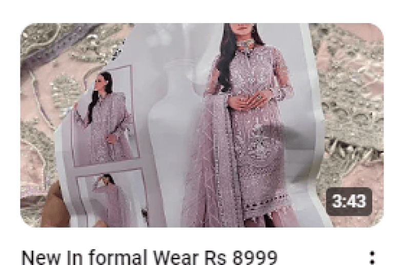 Formal Wear Embroidered Dress Demonstration Video