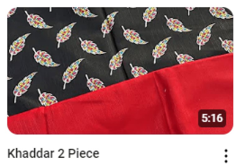 Khaddar 2 Piece Printed Dress Demo Video