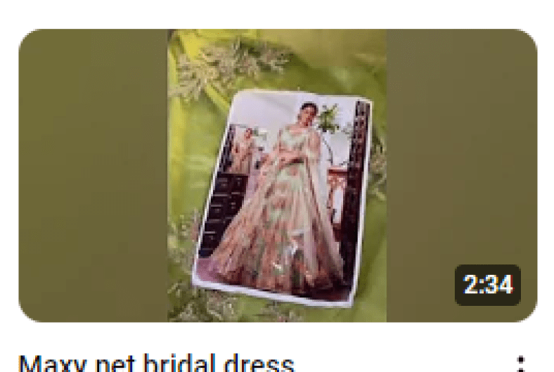 Net Heavy Embroidered Bridal Lehenga Demo Video