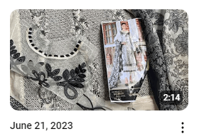 Off White Chikan Kari Embroidered Party Wear Dress Video