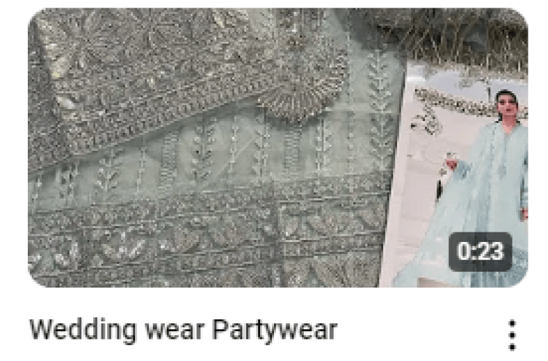 Silver Dress With Shining Embroidered Partywear Demo Video