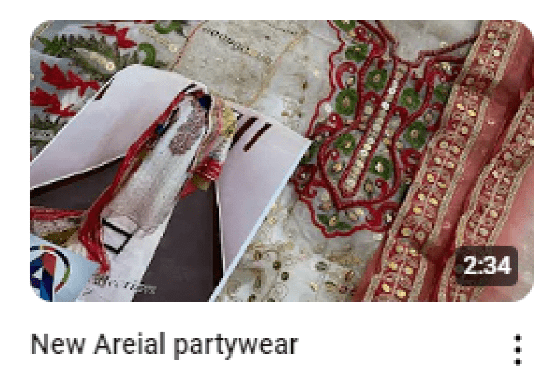 White Embroidery Partywear Demo Video