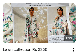 White Lawn Embroidered Dress Demonstration Video