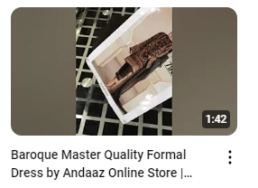 Brown Chiffon Embroidered Party Wear Dress Demo Video