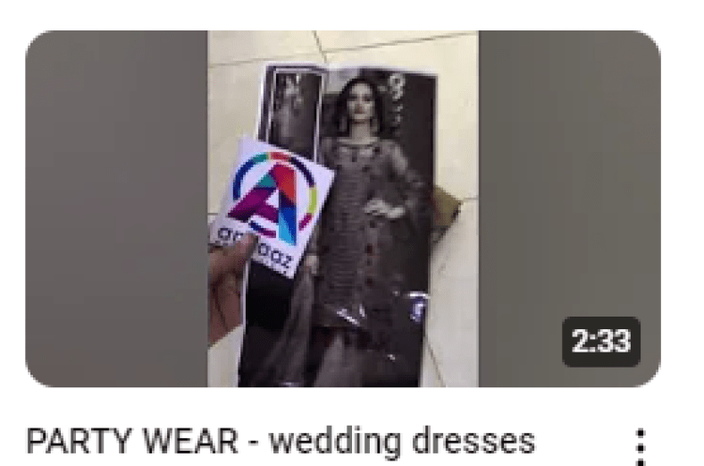 Chiffon Embroidered Party Wear Dress Demonstration Video
