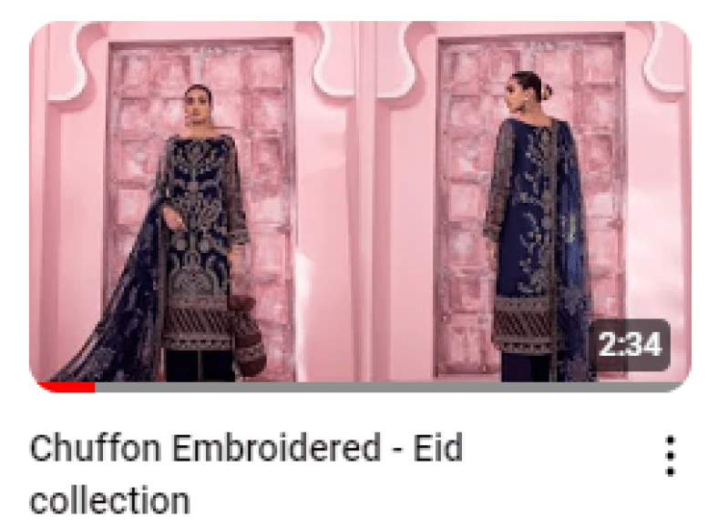 Chiffon Embroidered Party Wear Dress Demo Video