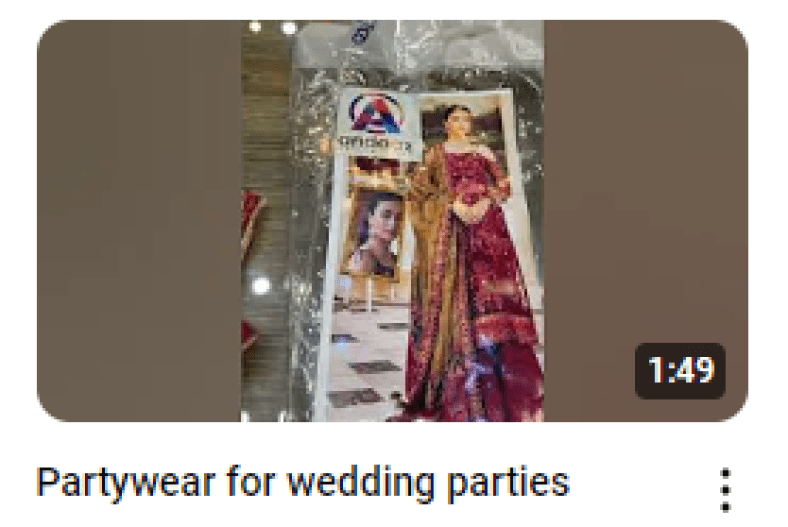 Elegant Chiffon Embroidered Wedding Wear Dress Video