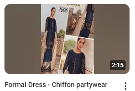 Formal Wear Chiffon Embroidered Dress Demo Video