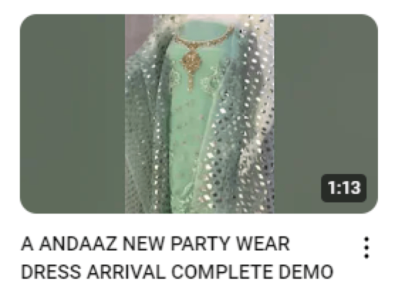 Formal Wear Handwork Embroidered Dress Demo Video