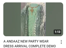 Formal Wear Handwork Embroidered Dress Demo Video