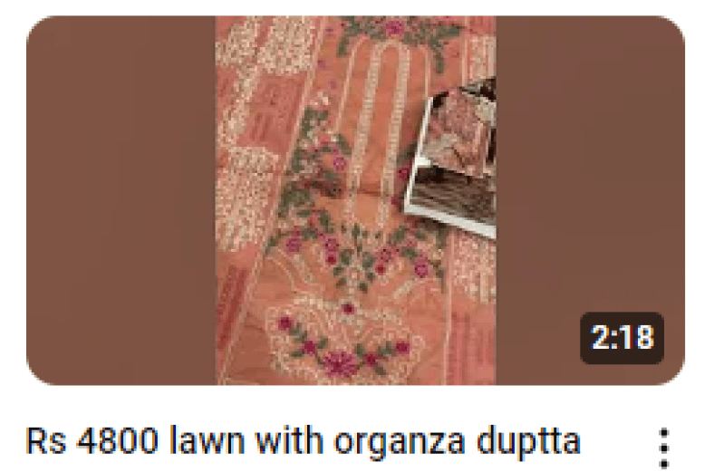 Formal Wear Lawn Embroidered Dress Demo Video