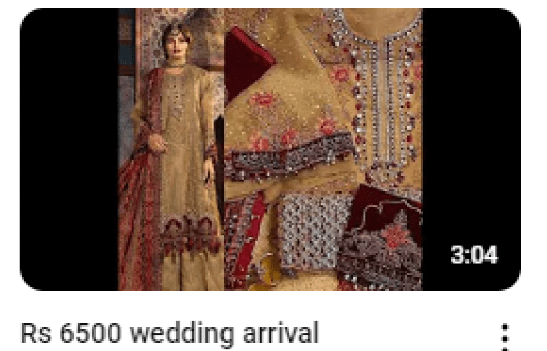 Heavy Embroidered Wedding Wear Dress Demonstration Video