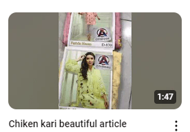 Lawn ChikanKari Embroidered Two In One Dress Video