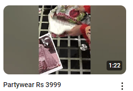 Lawn Digital Printed Party Wear Dress Demo Video