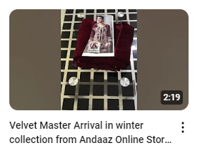 Maroon Velvet Embroidered Party Wear Dress Demo Video