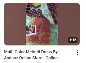 Multi Color Silk Embroidered Mehndi Dress Demo Video