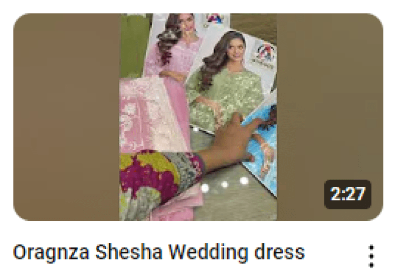 Organza Embroidered Party Wear Three In One Dress Video