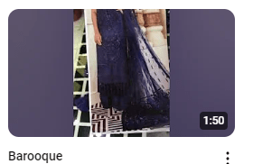 Royal Blue Chiffon Handwork Fully Embroidered Dress Demo Video