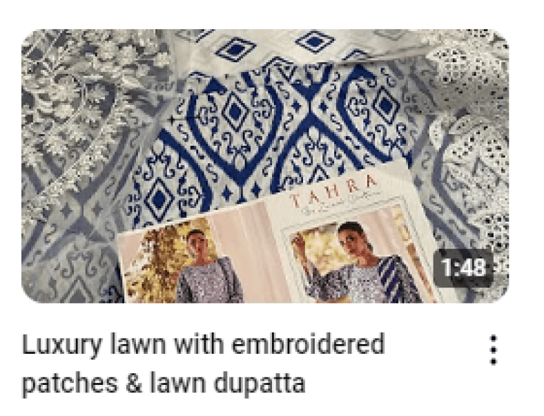 Casual Wear Lawn Embroidered Patches Dress Demo Video