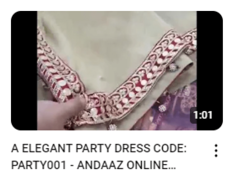Chiffon Embroidered Wedding Wear Dress Demo Video