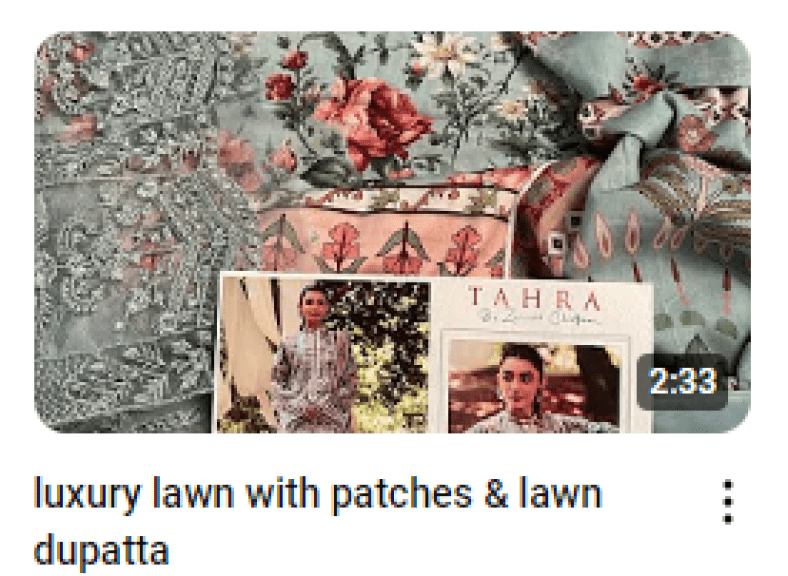 Luxury Lawn Embroidered Patches Dress In Two Colors Video