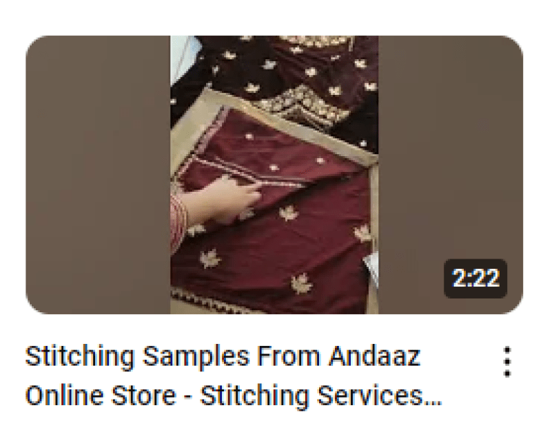 Maroon Velvet Embroidered Party Dress Demonstration Video