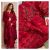 Red Organza 3 Pcs Embroidered Dress